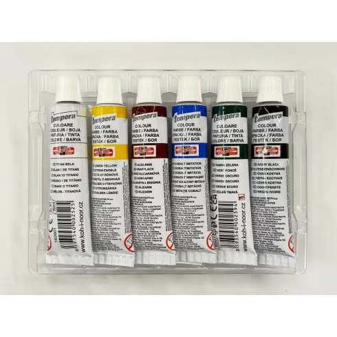 13- Tempera tubusos Koh-I-Noor 6 x 16 ml.
