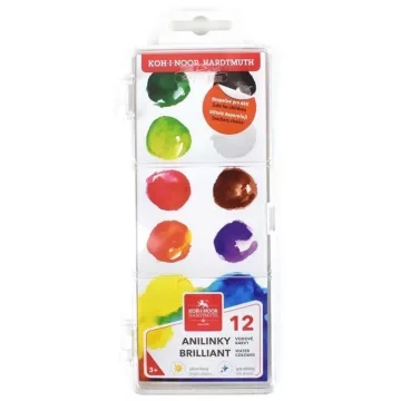   13-  Vízfesték Koh-I-Noor 12 darabos Anilinky Brillant - 174503