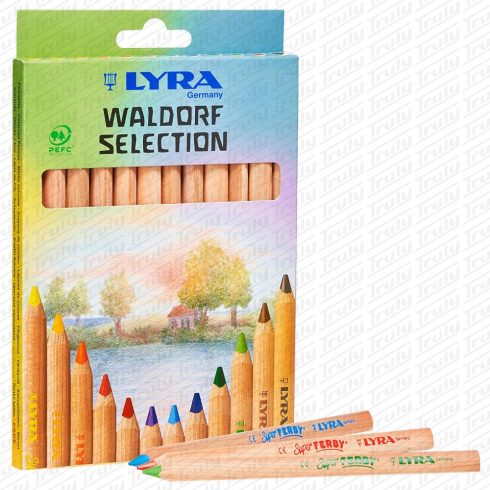 26- Lyra színes ceruza 12 darabos Waldorf natúr Jumbo