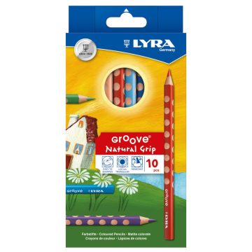 26 - Színes ceruza Lyra 10 darabos Groove Jumbo - 3811100