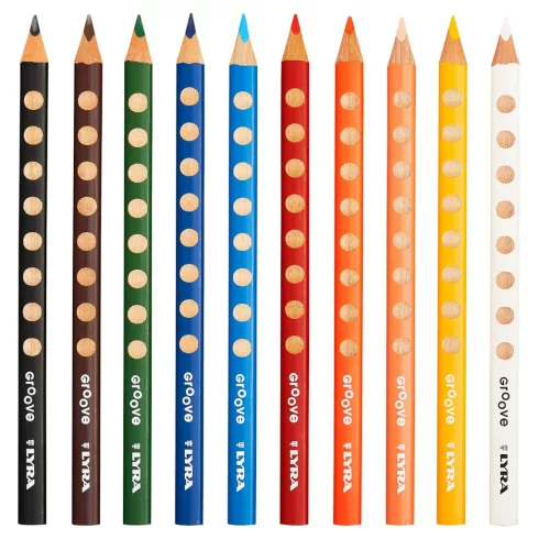 26 - Színes ceruza Lyra 10 darabos Groove Jumbo - 3811100