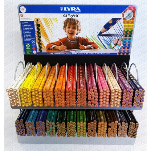 26- Színes ceruza Lyra Groove Slim display 480 darabos