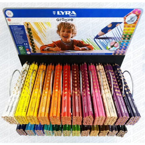 26- Színes ceruza Lyra Groove Slim display 480 darabos