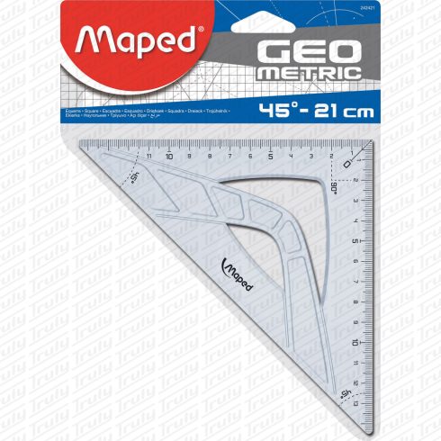 23- Vonalzó Maped háromszög "Geometric" 45°, 21 cm - 242421