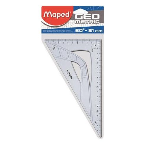 23- Vonalzó Maped háromszög "Geometric" 60°, 21 cm - 242621