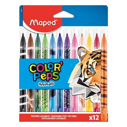 23-  Filc Maped 12 darabos Animals