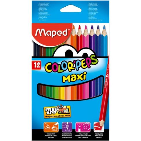 23- Színes ceruza Maped 12 darabos Jumbo Strong - 863312