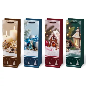   R- Dísztasak karácsonyi ital MIX (T12-V31) 12x36x10 cm - 5252920