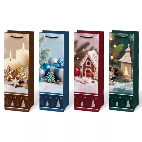 R- Dísztasak karácsonyi ital MIX (T12-V31) 12x36x10 cm - 5252920