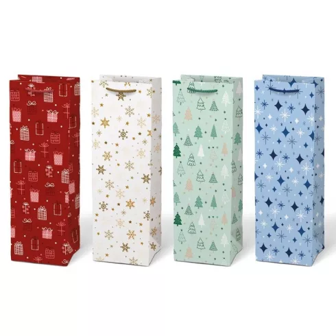 R- Dísztasak karácsonyi ital MIX (T12-V36) 12x36x10 cm - 5253050