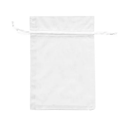 R- Organza tasak fehér 7,5x10 cm, húzózsinorral - 5800786