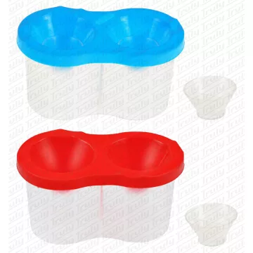 R- Ecsetmosó pohár MFP dupla 11x6,5cm - 6300388