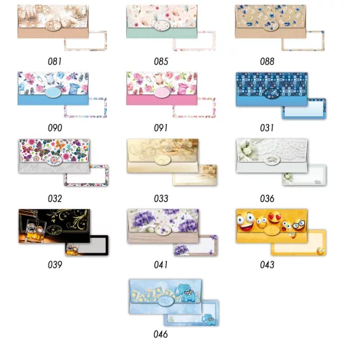 12- Pénzboríték MFP 18 x 8,5 cm - 13 mintával