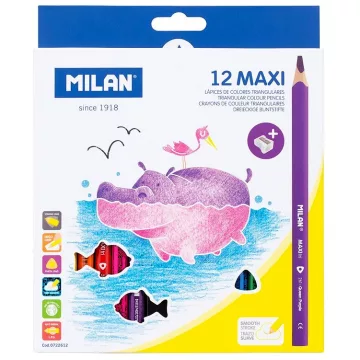 27- Színes ceruza Milan 12 darabos Maxi - 722612