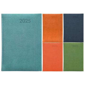 24 - Napi agenda A5 Premium BRIGHT 2025 - vegyes színekben