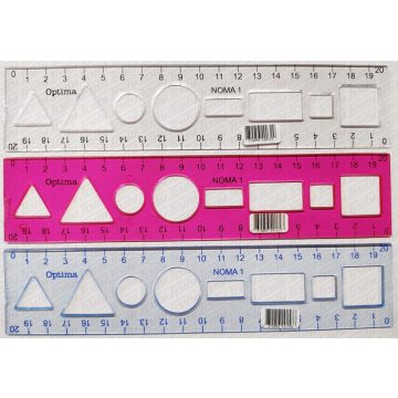 04- Vonalzó sablon ABC123 - 20 cm