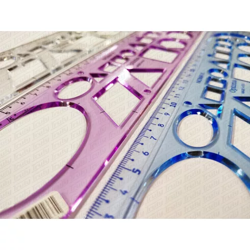 04- Vonalzó sablon ABC123 - 30 cm