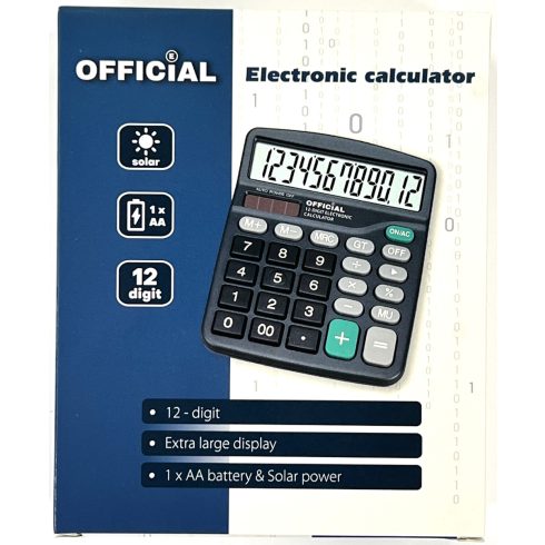 04- Számológép Official asztali 12 digites