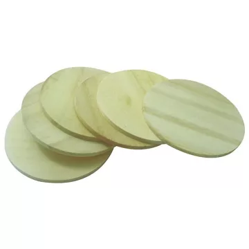 30 - Fa poháralátét kerek 10 cm (6 db/csomag) - 25333