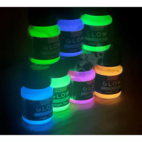 31- Akrilfesték Pentart 30 ml Glow sötétben világító - 8 színben