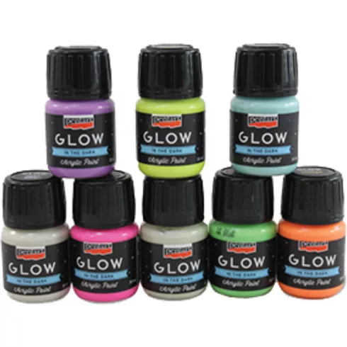 31- Akrilfesték Pentart 30 ml Glow sötétben világító - 8 színben