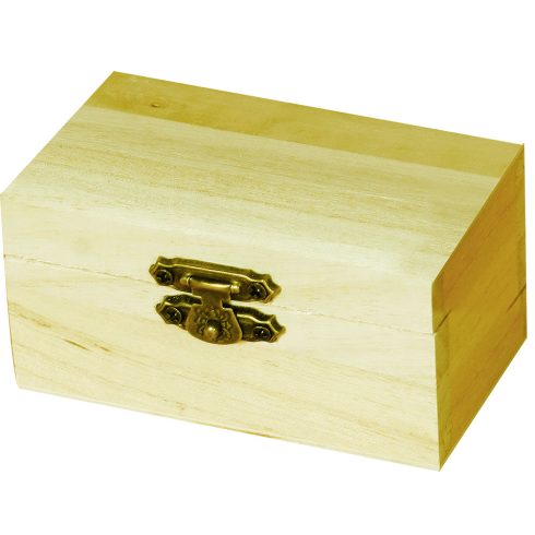 30 - Fa minidoboz, kincsesláda 9 x 4,7 x 5,5 cm - 5887