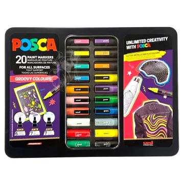 20- Dekormarker Uni Posca 20 darabos - GROOVY colors