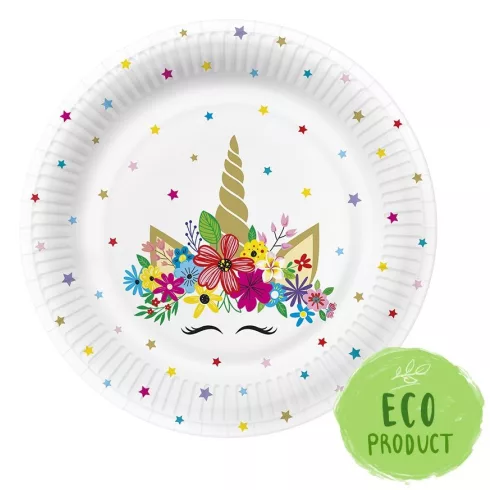 R- Party tányér Unikornis 23 cm, 8 darabos