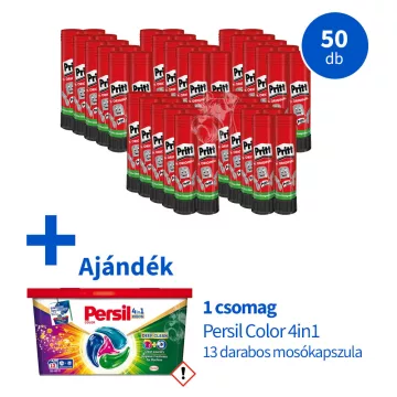 Ragasztó stift Pritt 43 gr.  50 darab + Persil ajándék