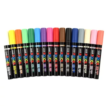 20- Dekormarker Uni Posca ecsetes PC-5BR - 16 színben