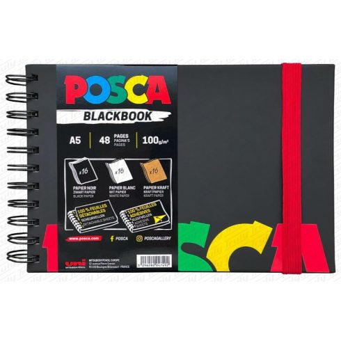 20- Uni Posca BlackBook rajzfüzet