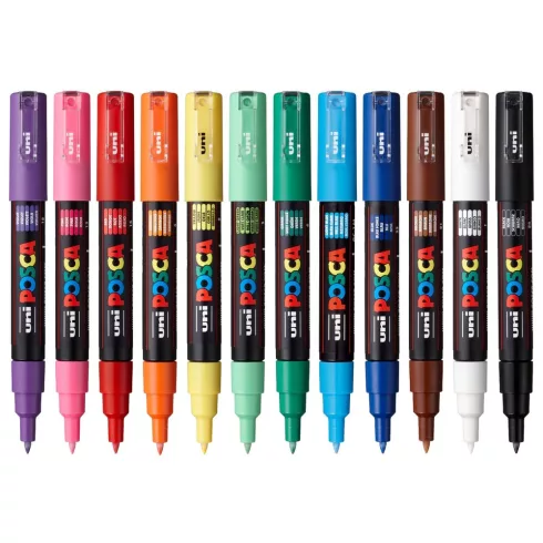 20- Dekormarker Uni Posca PC-1M - 14 színben