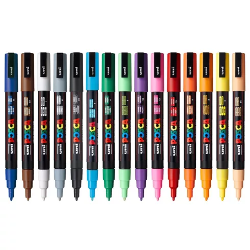 20- Dekormarker Uni Posca PC-3M - 37 színben