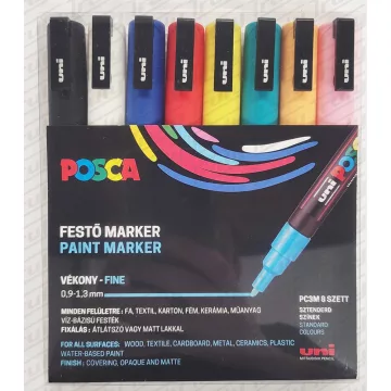 20- Dekormarker Uni Posca PC-3M 8 darabos készlet