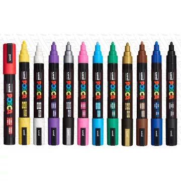 20- Dekormarker Uni Posca PC-5M - 36 színben