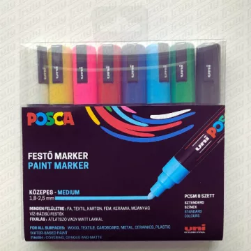 20- Dekormarker Uni Posca PC-5M 8 darabos készlet