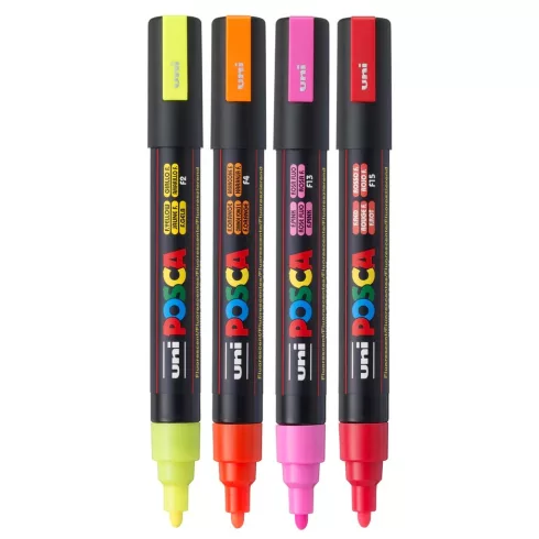 20- Dekormarker Uni Posca PC-5M NEON - 4 színben