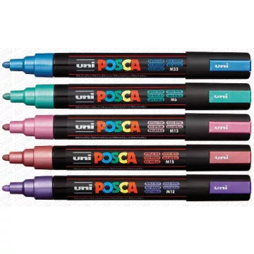20- Dekormarker Uni Posca PC-5M METÁL- 5 színben