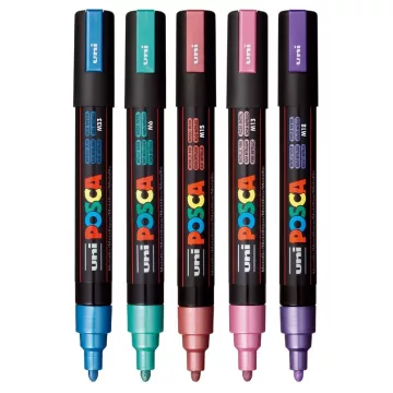 20- Dekormarker Uni Posca PC-5M METÁL- 5 színben