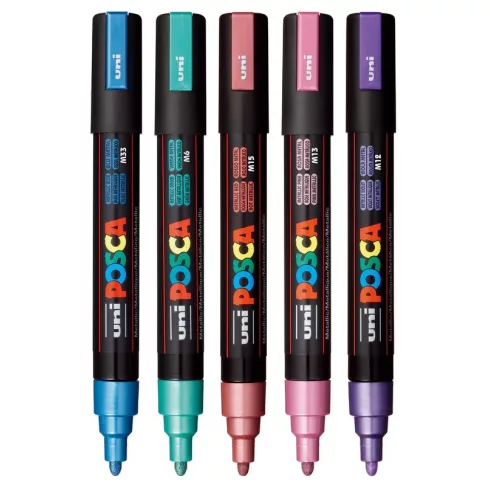 20- Dekormarker Uni Posca PC-5M METÁL- 5 színben
