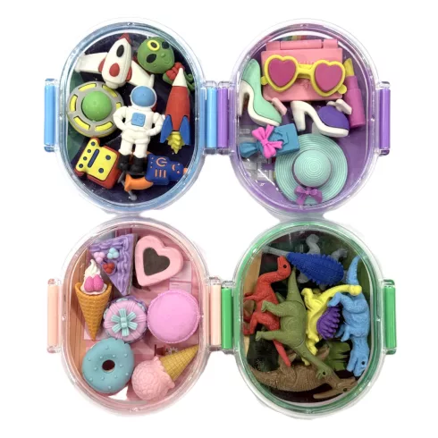 Radír figurás ovális dobozban - 8612