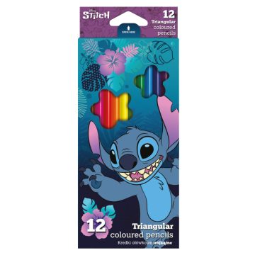 32- Színes ceruza Stitch 12 darabos háromszög - 54786