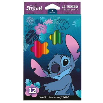   32- Színes ceruza Stitch 12 darabos háromszög Jumbo - 54816