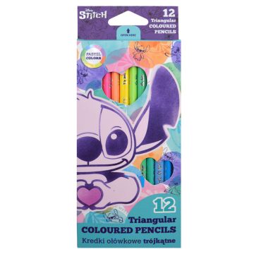   32- Színes ceruza Stitch 12 darabos háromszög pasztell - 92047