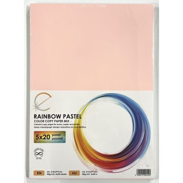   29- Fénymásolópapír színes A4, 80gr, 5x20 lap, Pasztell színek