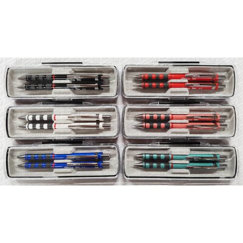 02- Tollkészlet Rotring Tikky (golyóstoll + pixiron) - 9 színben