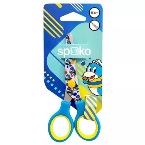 10 - Olló Spoko iskolai 13 cm, 3 mintával - S0535