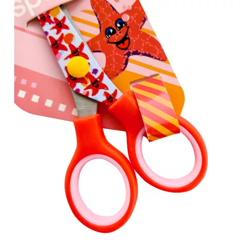 10 - Olló Spoko iskolai 13 cm, 3 mintával - S0535