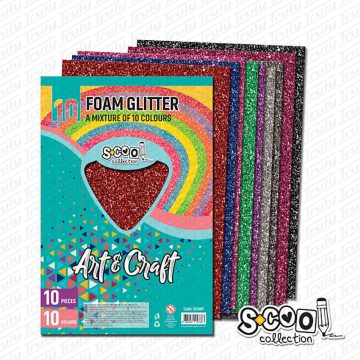 33- Dekorgumi A/4 vegyes glitter 10db-os Art&Craft SC1489