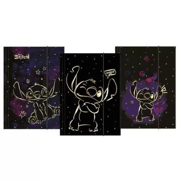 32- Gumis mappa Stitch A/4, 3 mintával 